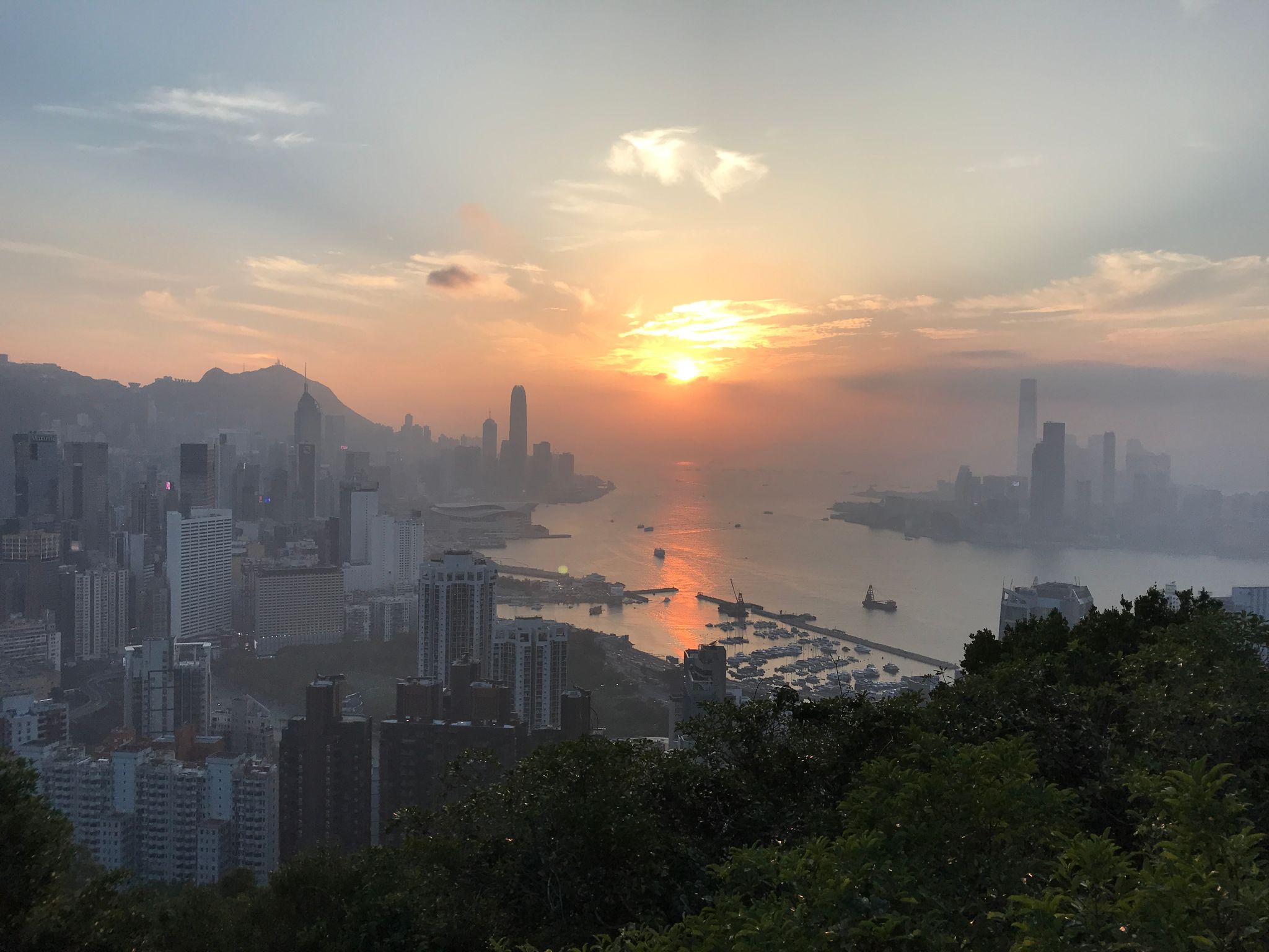Sunset in Hong Kong