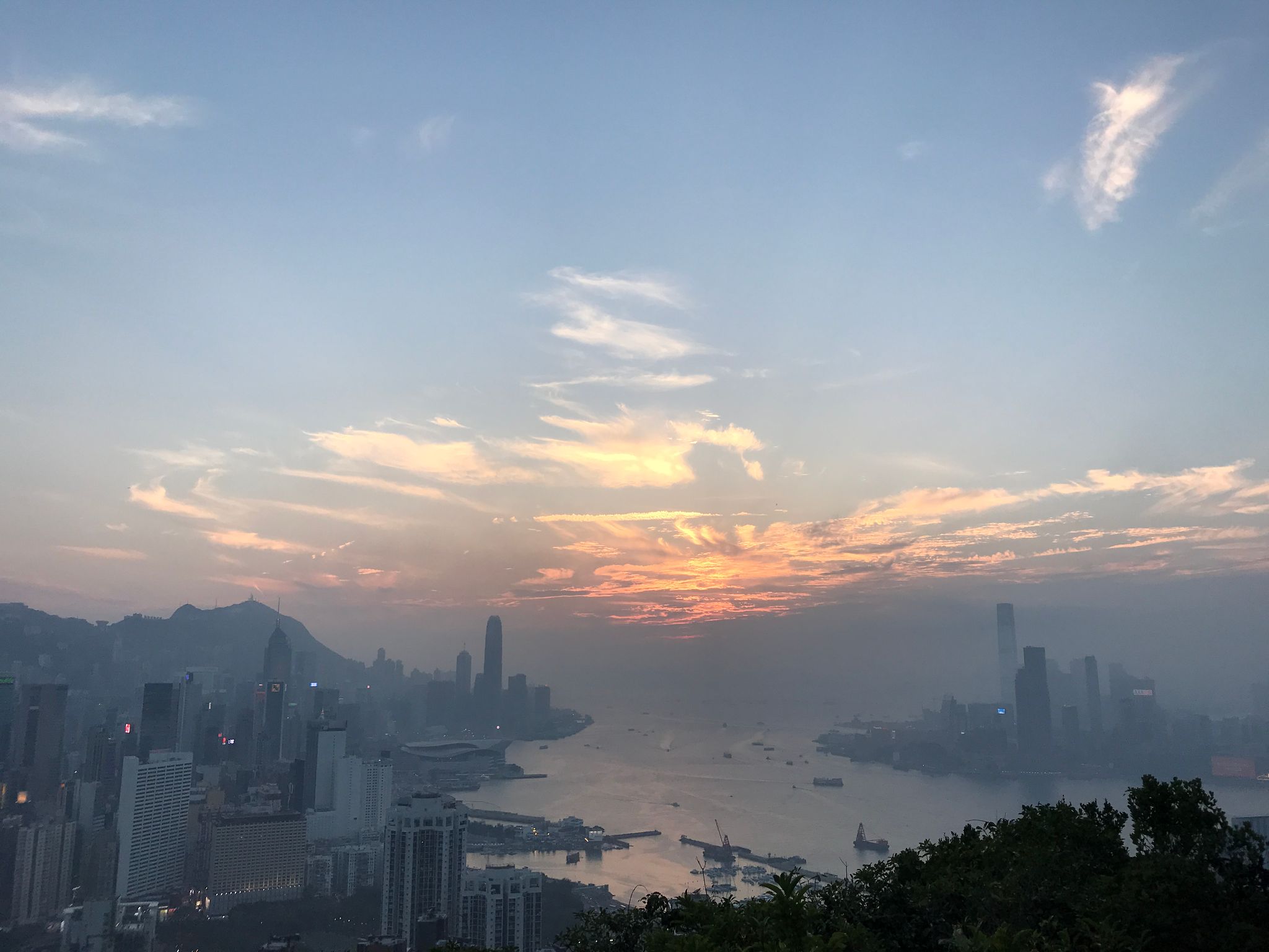 Sunset in Hong Kong