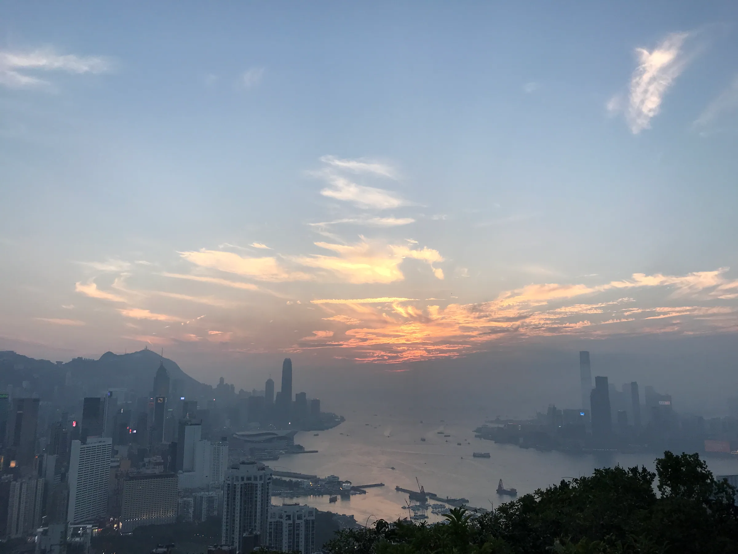 Sunset in Hong Kong