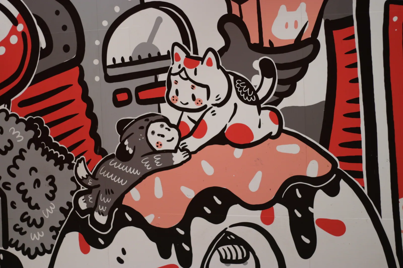 Cartoon Cat Mural